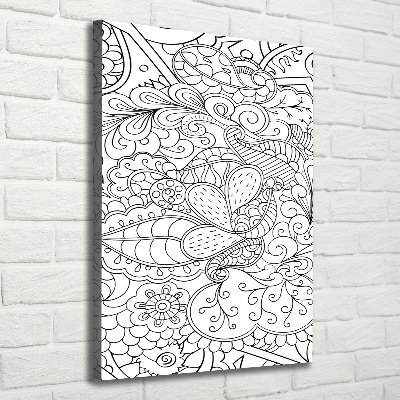 Foto leinwand vertikales Zentangle-Hintergrund