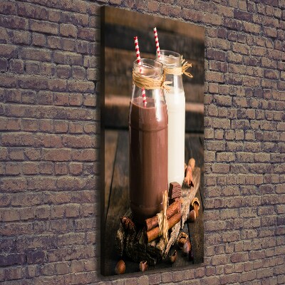 Foto auf leinwand vertikales Milchshakes