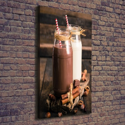 Foto auf leinwand vertikales Milchshakes