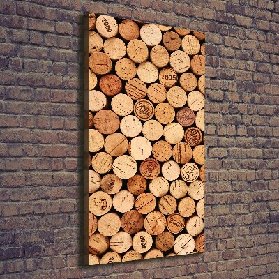 Foto leinwand vertikales Weinkorken