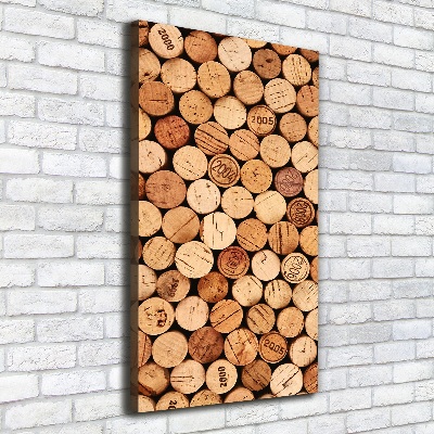 Foto leinwand vertikales Weinkorken
