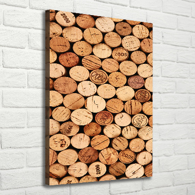 Foto leinwand vertikales Weinkorken