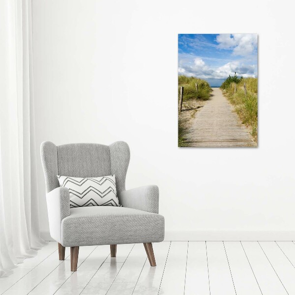 Wandbild vertikales Weg zum Strand