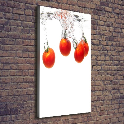 Foto auf leinwand vertikales Tomaten unter Wasser