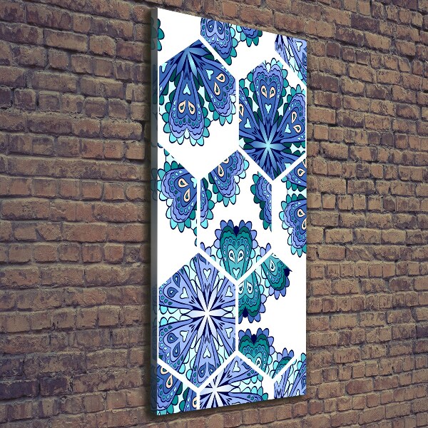 Wandbild vertikales Mandala-Elemente