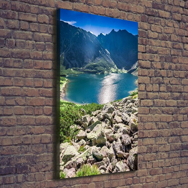 Foto leinwand vertikales Schwarzer Teich, Tatra-Gebirge