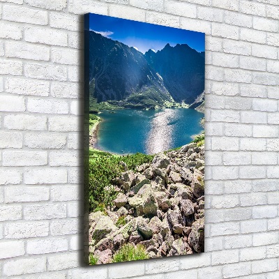 Foto leinwand vertikales Schwarzer Teich, Tatra-Gebirge