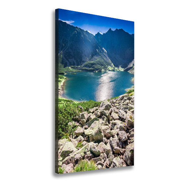 Foto leinwand vertikales Schwarzer Teich, Tatra-Gebirge