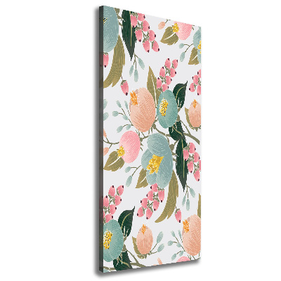 Foto auf leinwand vertikales Frühlingsblumen