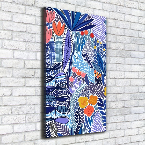 Wandbild vertikales Tropische Blumen