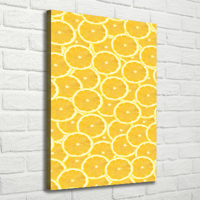 Foto leinwand vertikales Zitronen