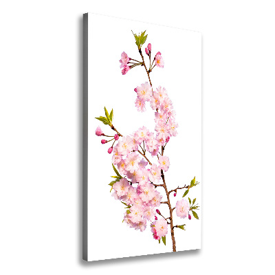 Foto leinwand vertikales Kirschblüten