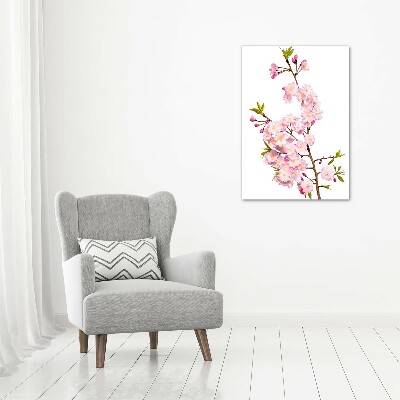 Foto leinwand vertikales Kirschblüten