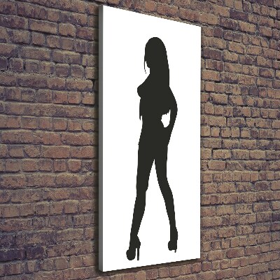 Foto leinwand vertikales Silhouette einer Frau