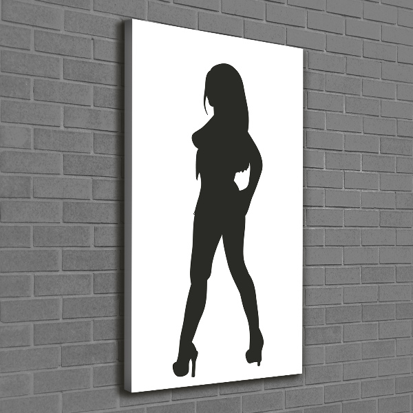 Foto leinwand vertikales Silhouette einer Frau