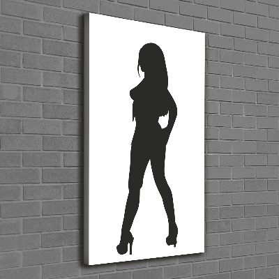 Foto leinwand vertikales Silhouette einer Frau