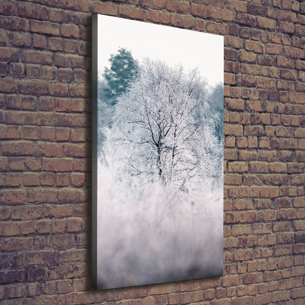 Wandbild vertikales Wald im Winter