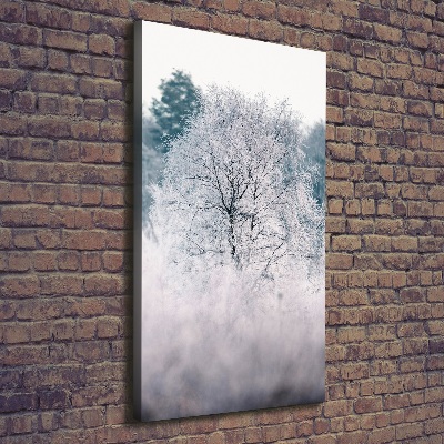 Wandbild vertikales Wald im Winter