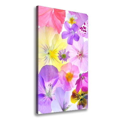 Wandbild vertikales Bunte Blumen