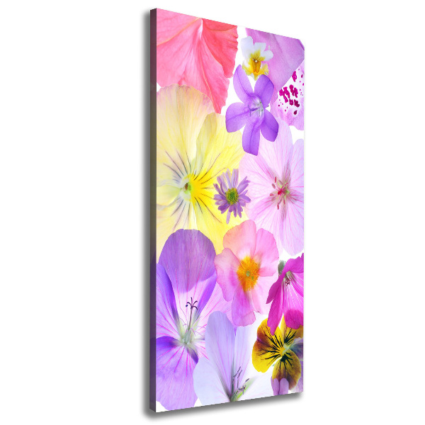 Wandbild vertikales Bunte Blumen