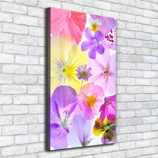 Wandbild vertikales Bunte Blumen