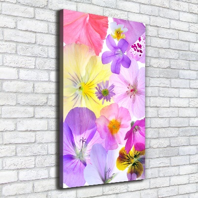 Wandbild vertikales Bunte Blumen
