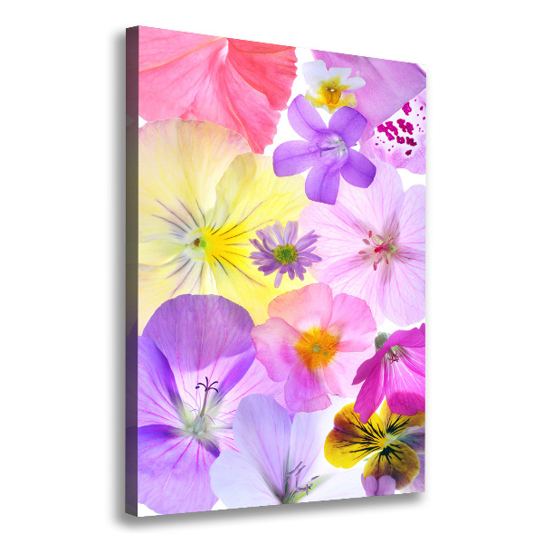 Wandbild vertikales Bunte Blumen