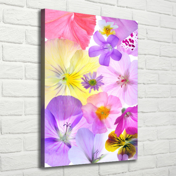 Wandbild vertikales Bunte Blumen