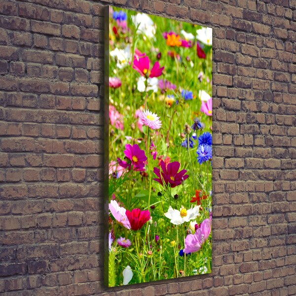 Foto leinwand vertikales Wildblumen