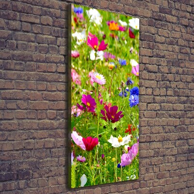 Foto leinwand vertikales Wildblumen