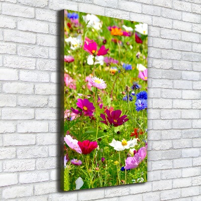 Foto leinwand vertikales Wildblumen