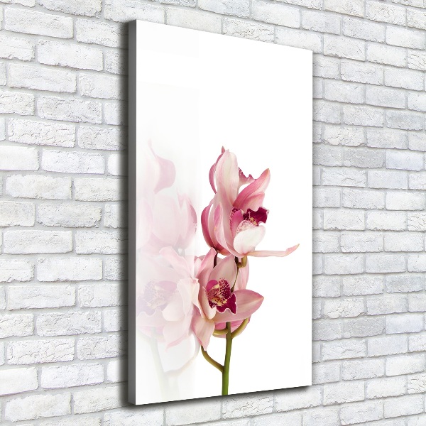 Foto leinwand vertikales Rosa Orchidee