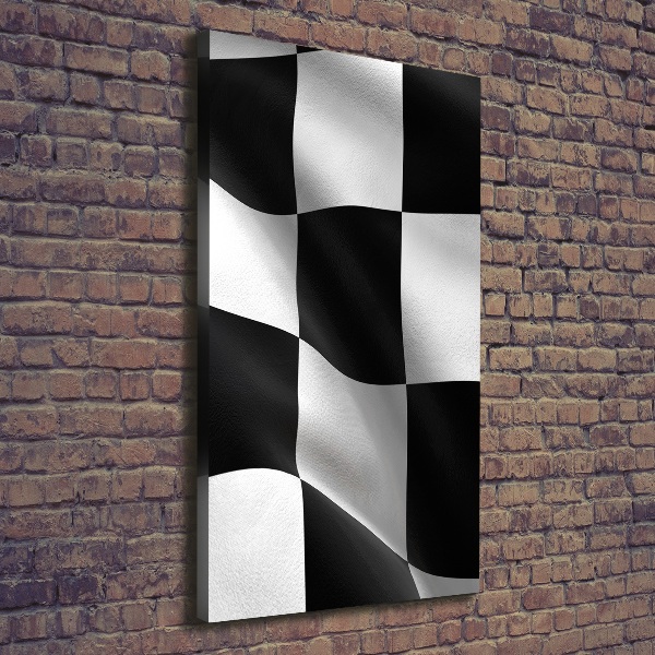 Wandbild vertikales Zielflagge