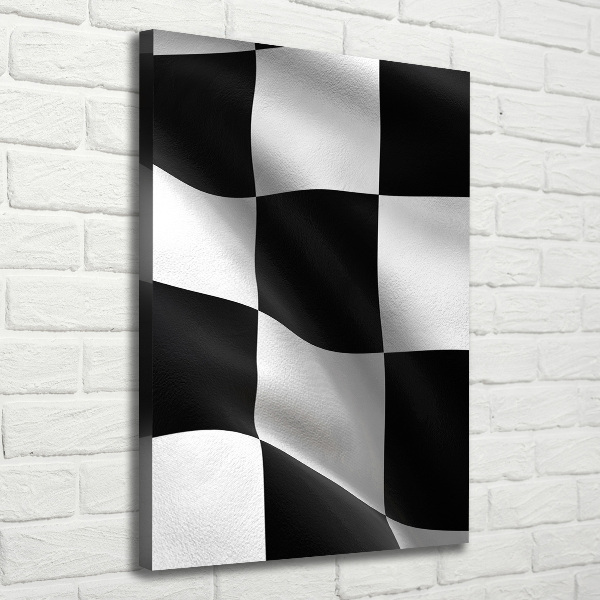 Wandbild vertikales Zielflagge