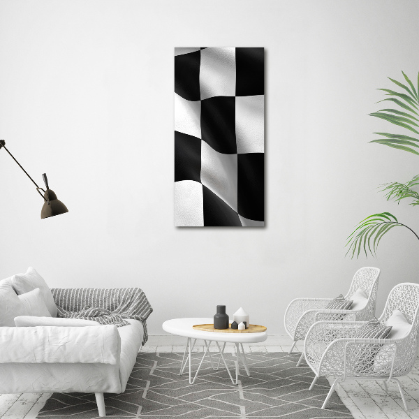 Wandbild vertikales Zielflagge