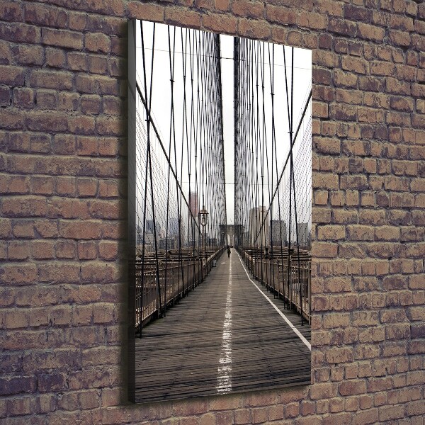 Foto leinwand vertikales Brooklyn Bridge