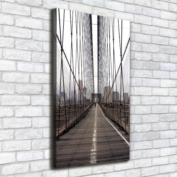 Foto leinwand vertikales Brooklyn Bridge