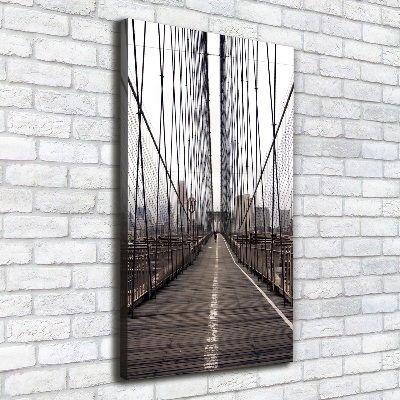 Foto leinwand vertikales Brooklyn Bridge