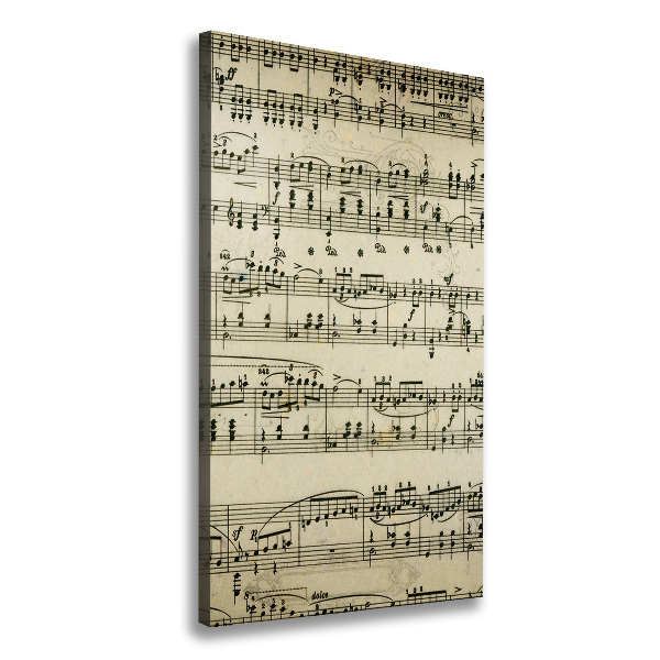 Wandbild vertikales Noten auf einem Stab