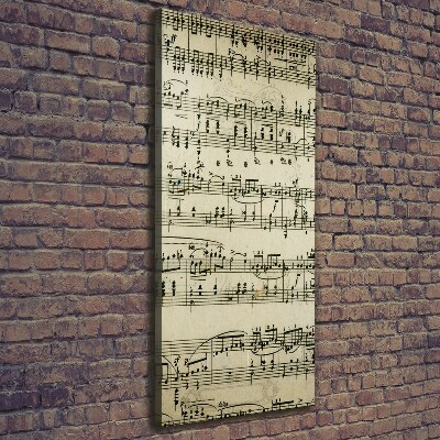 Wandbild vertikales Noten auf einem Stab