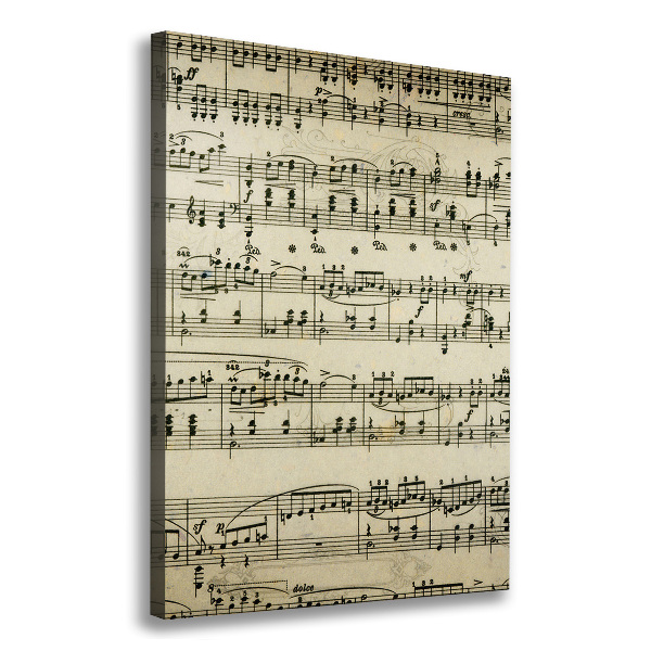 Wandbild vertikales Noten auf einem Stab