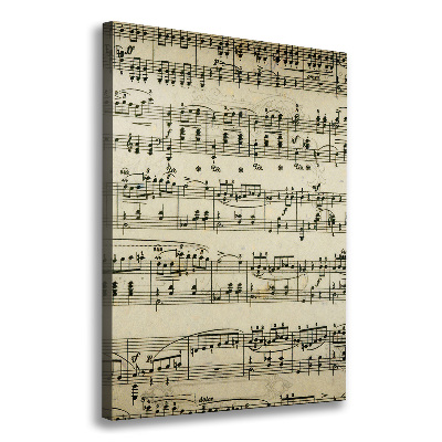 Wandbild vertikales Noten auf einem Stab