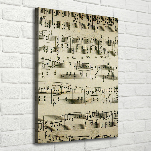 Wandbild vertikales Noten auf einem Stab