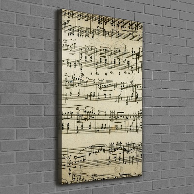 Wandbild vertikales Noten auf einem Stab