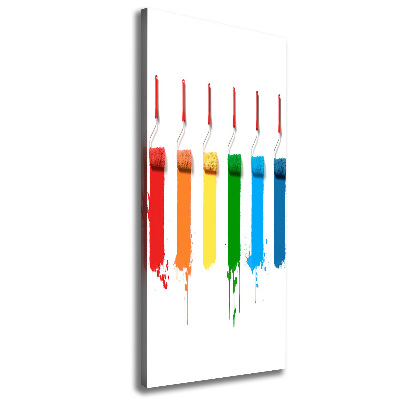 Foto auf leinwand vertikales Farbrollen