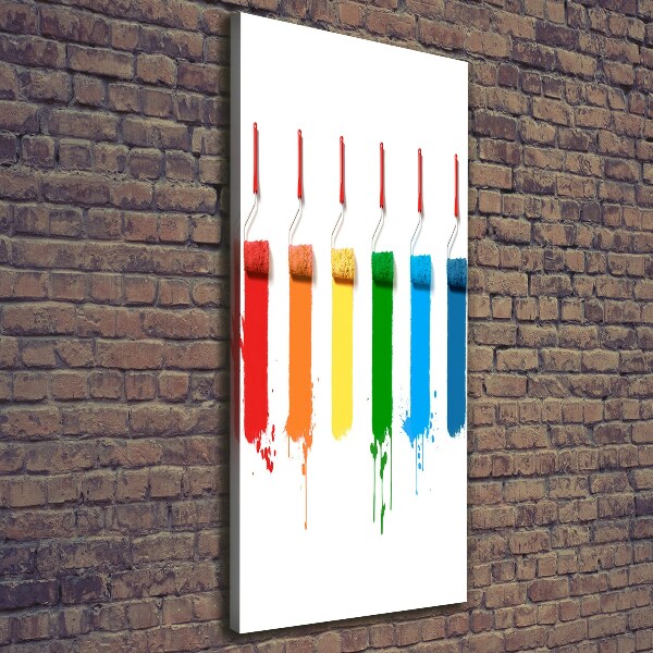 Foto auf leinwand vertikales Farbrollen