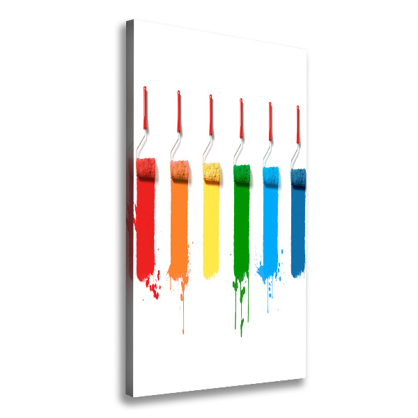 Foto auf leinwand vertikales Farbrollen