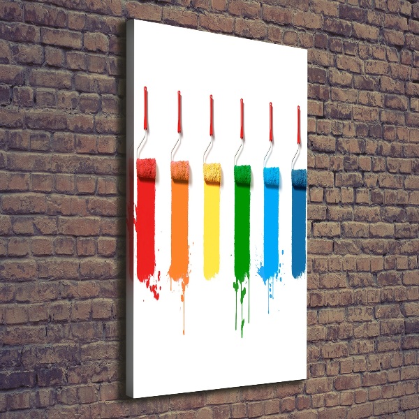 Foto auf leinwand vertikales Farbrollen