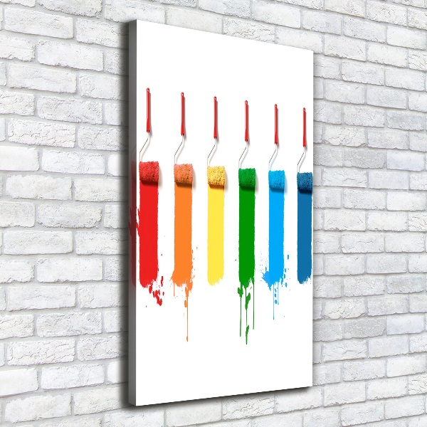 Foto auf leinwand vertikales Farbrollen