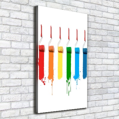 Foto auf leinwand vertikales Farbrollen